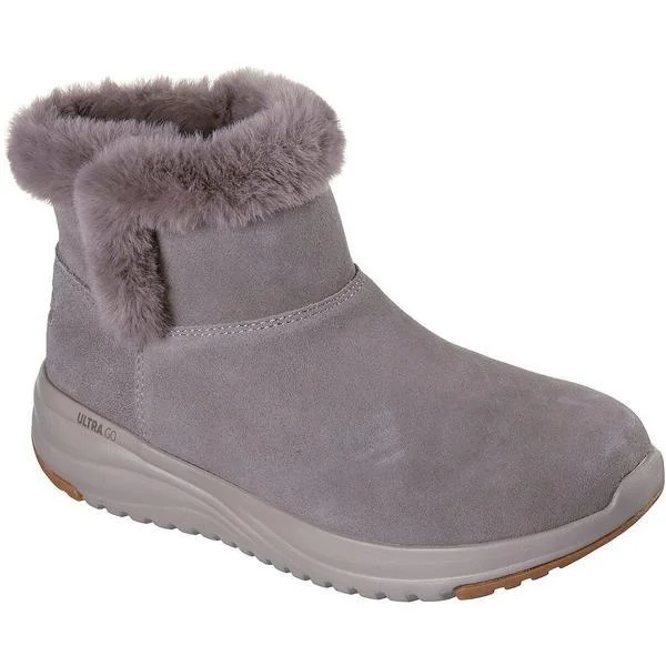 Ghete femei Skechers On-the-go Stellar - Cozy Step 144775-DKTP, 38, Gri