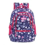 Ghiozdan scoala Flowers, 4 compartimente, 44 cm, Mesco