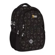 Ghiozdan scolar Majewski ST Right, BP05, Golden Cats, 4 compartimente, 42 x 30 x 19 cm