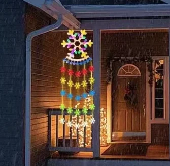 Ghirlanda luminoasa colorata tip FULG lungime 160 cm cu 60LED alimentare la priza multicolor