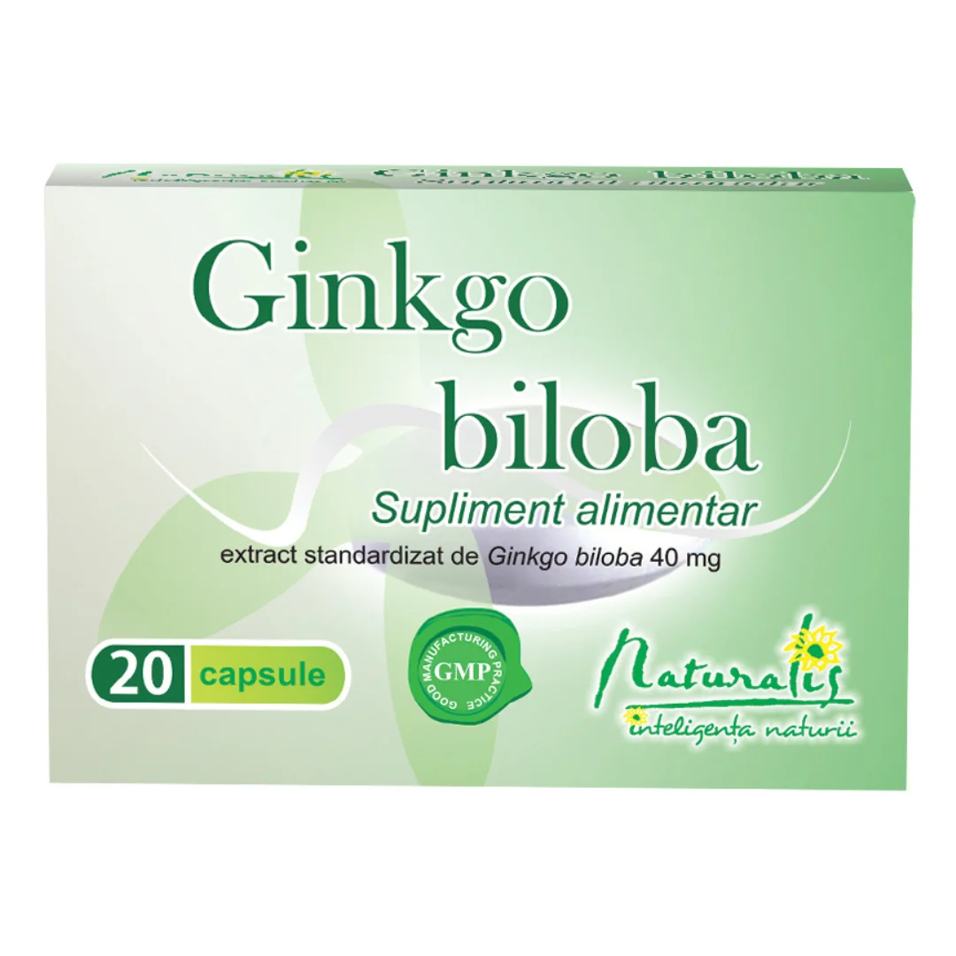Ginkgo biloba 40mg,  20 capsule, Naturalis