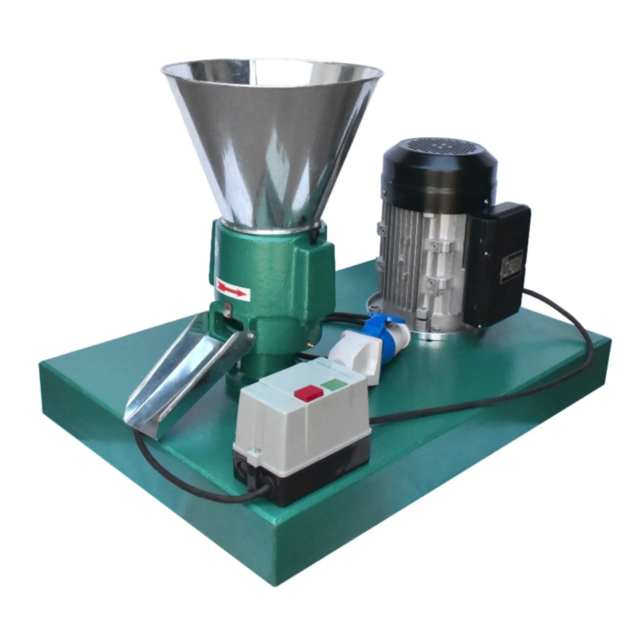 Granulator furaje Eurogran 150, 150 Kg/h, 1 matrita de 4 mm, motor inclus de 3.7 Kw, transmisie curea, monofazat 230V