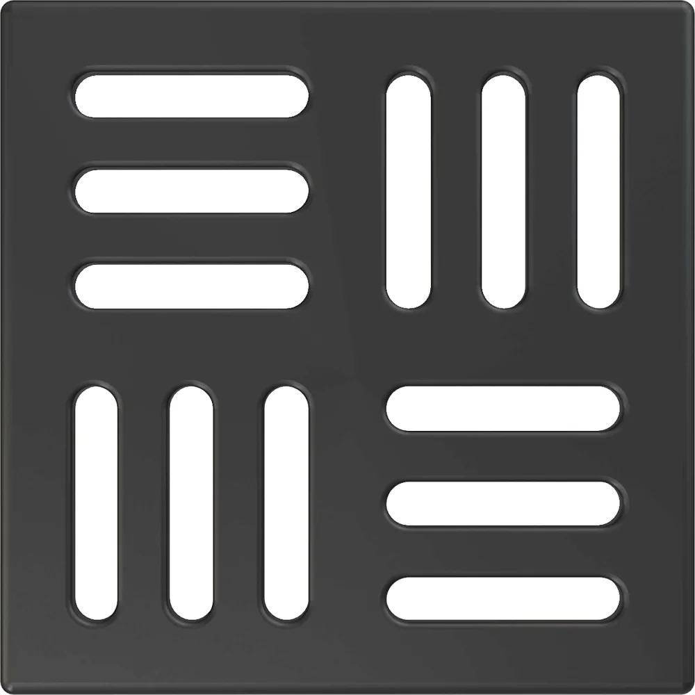 Gratar sifon pardoseala negru din otel inoxidabil 102x102 mm Alcadrain MPV004-BLACK