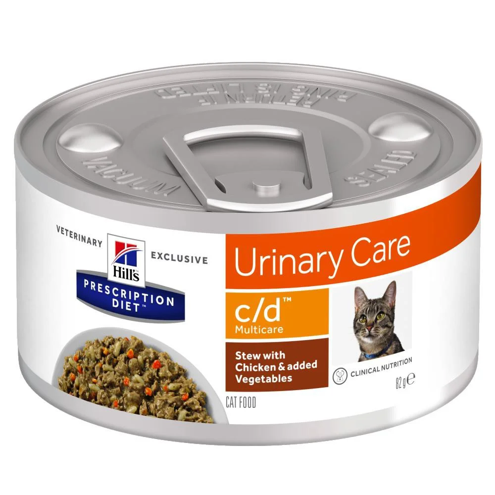 HIll's Dieta Pisica c/d Urinary Care Chicken & Vegetable Stew, 82 grame
