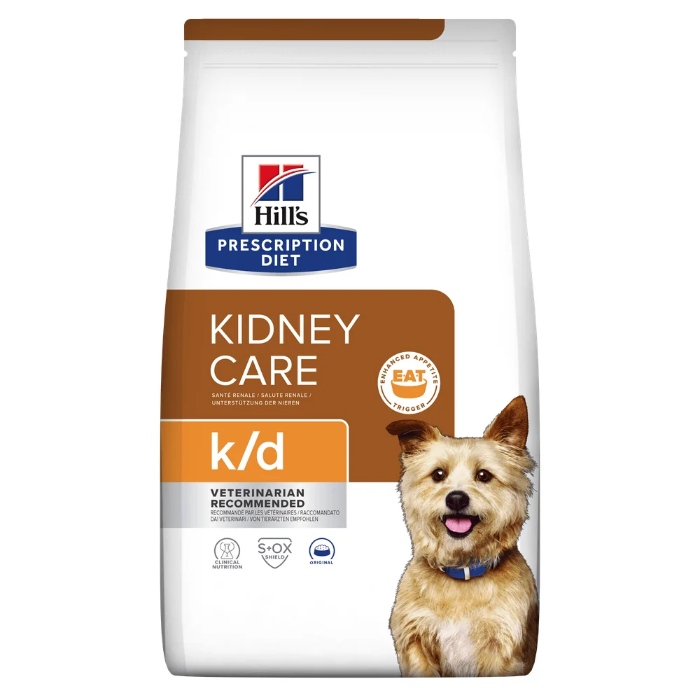 HILL'S Prescription Diet k/d Kidney Care, dietă veterinară câini, hrană uscată, afecțiuni renale HILL'S Prescription Diet k/d Kidney Care, dietă veterinară câini, hrană uscată, sistem renal, 12kg