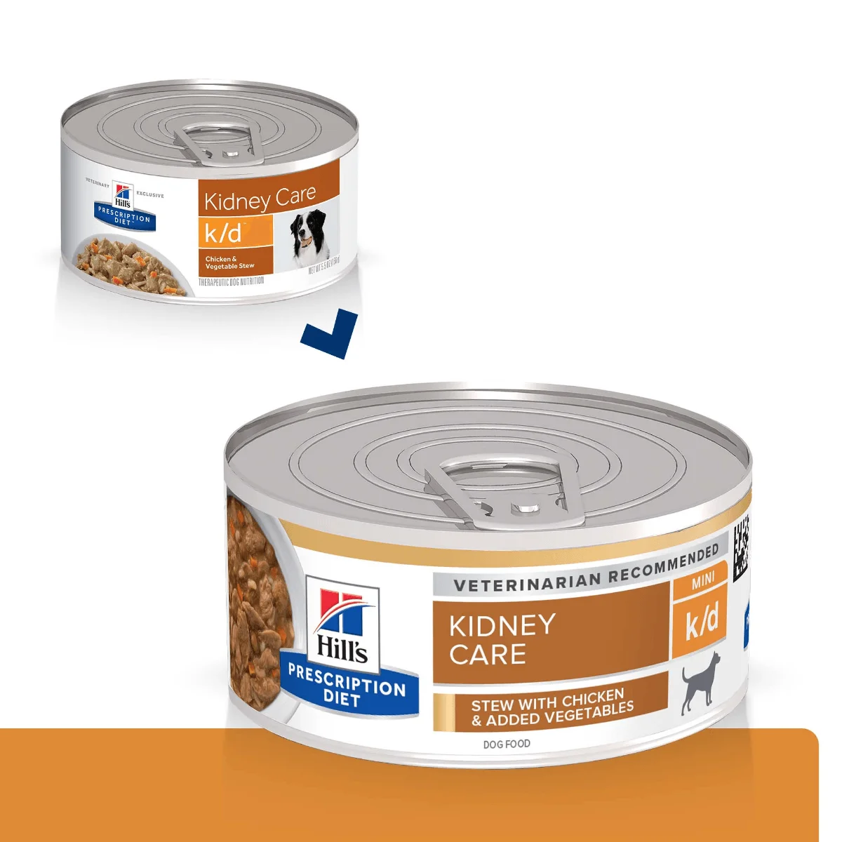 HILL'S Prescription Diet k/d Kidney Care, Pui cu Legume, dietă veterinară câini, conservă hrană umedă, afecțiuni renale, 156g