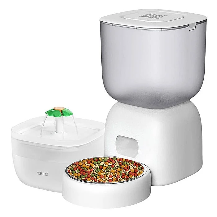 iHunt Smart Pet Care Pack, Hranitor automat 3L si fantana apa 2L pentru animale  de  companie