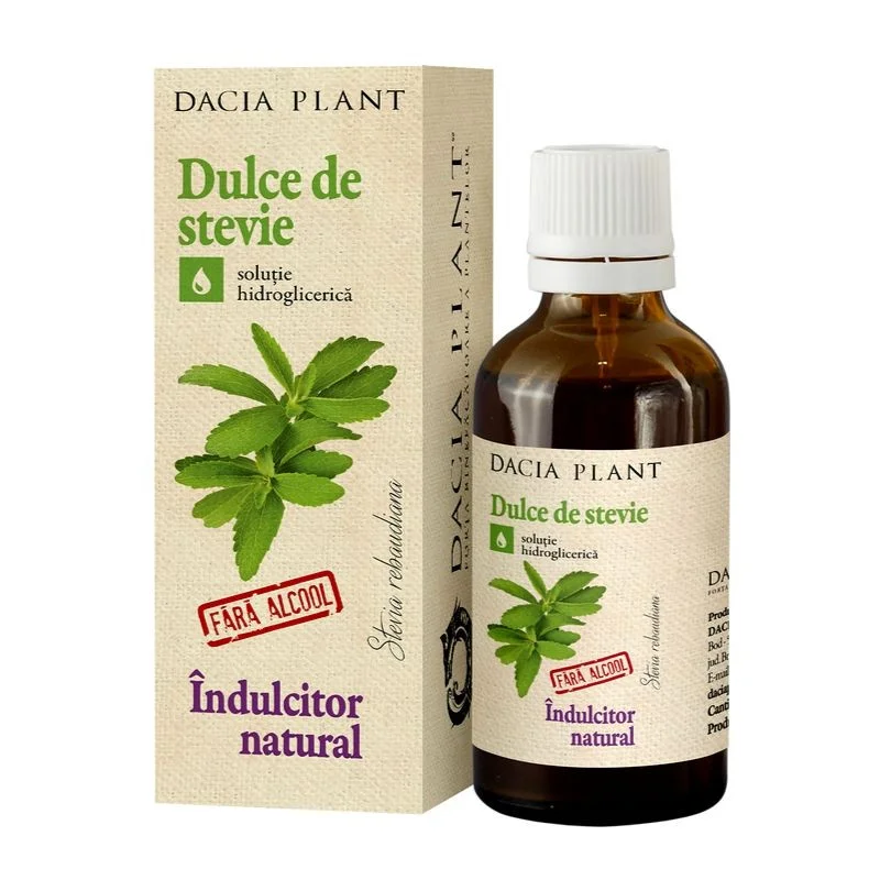 Indulcitor natural Dulce de stevie, 50ml, Dacia Plant