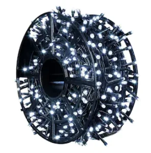 Instalatie de Craciun tip Rola interior sau exterior rezistenta 100m 500LED ALB RECE