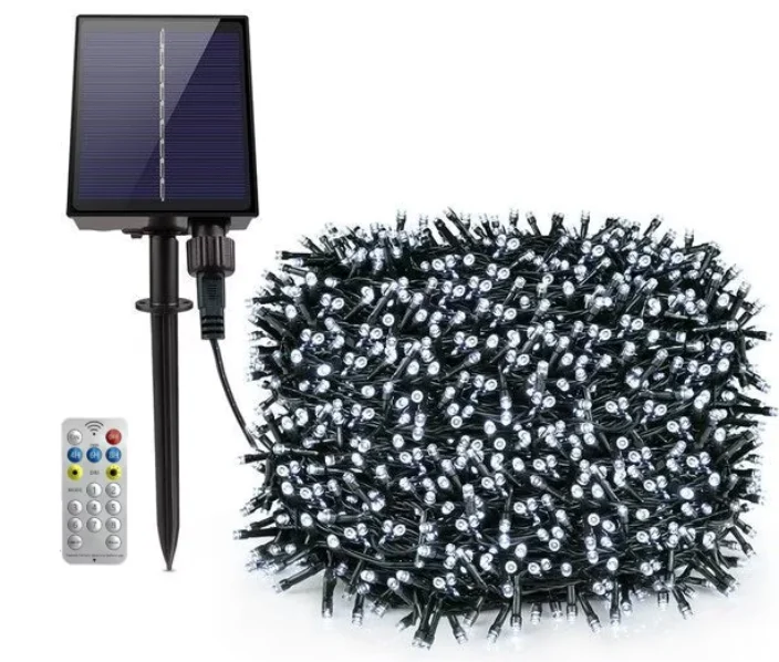 Instalatie solara decorativa 600 LED lungime 60 metri 1500 15 ALB RECE