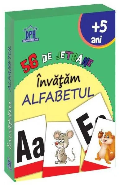 Învățăm alfabetul - 56 de jetoane - Paperback brosat - *** - Didactica Publishing House