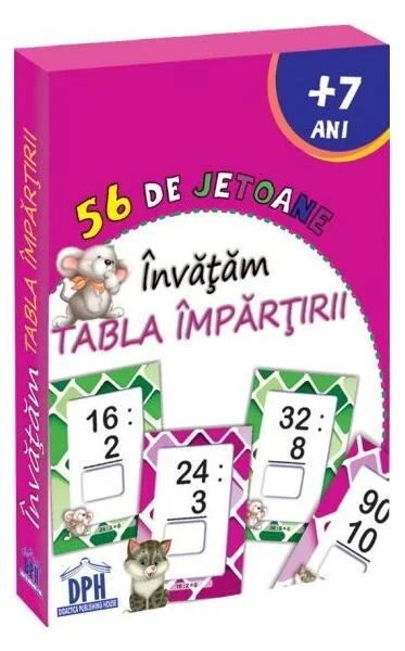 Învățăm tabla împărțirii - 56 de jetoane - Paperback brosat - *** - Didactica Publishing House