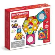 Joc magnetic de constructie Challenger Set Extra Provocari, 30 piese, Magformers