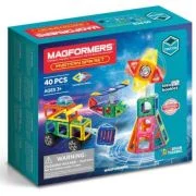 Joc magnetic de constructie, set cu element rotativ, 40 piese, Magformers Mystery Spin