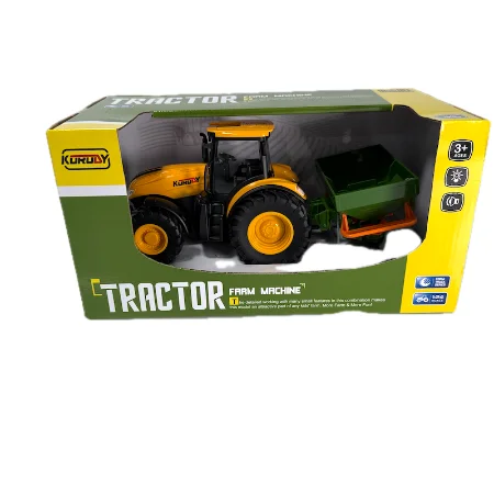 Jucarie tractor cu remorca, sunet si lumina