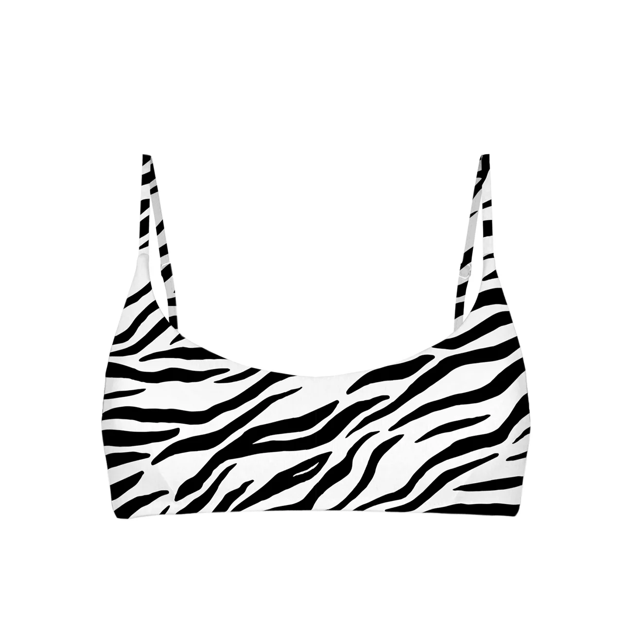 Judy swim top zebra 01 white Xs