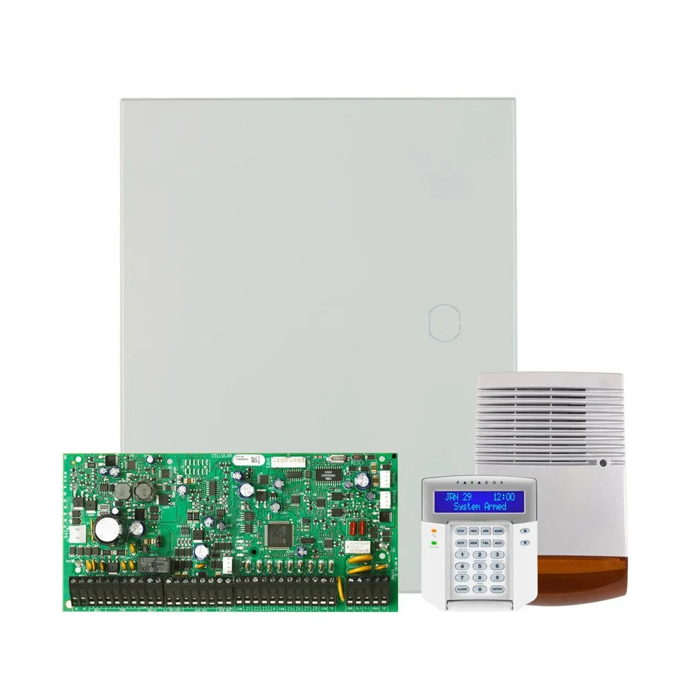 Kit alarma antiefractie Paradox Digiplex EVO192+K641+SL-900B, 8 partitii, 8-192 zone, 999 utilizatori, cutie cu traf