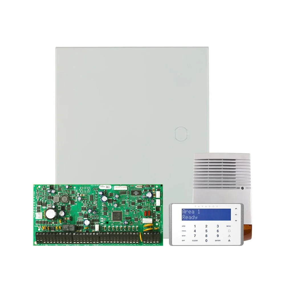 Kit alarma antiefractie Paradox Digiplex EVO192+K656+SL-900B, 8 partitii, 8-192 zone, 999 utilizatori, cutie cu traf