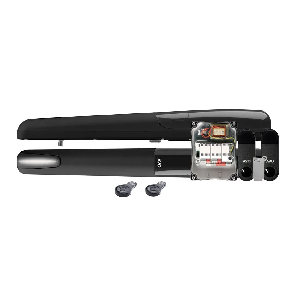 Kit automatizare poarta batanta AVO APO324 PRO, 3 m, 300 kg, 80 W, 24 V, Bluetooth, Iluminare LED