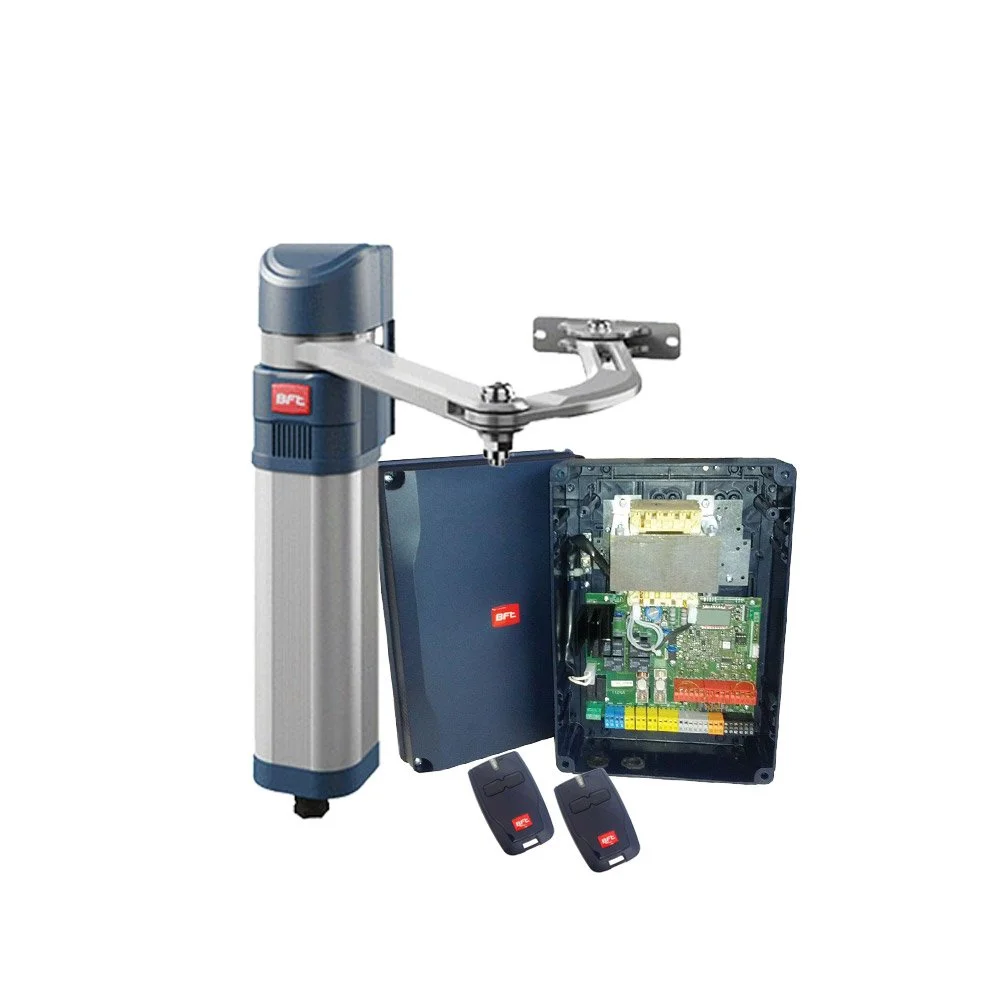 Kit automatizare poarta batanta pietonala BFT E5 BT A12, brat articulat, 1.2 m, 80 kg, 433 Mhz, 24V