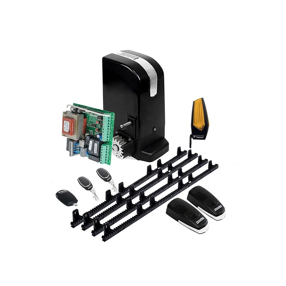 Kit automatizare poarta culisanta cu modul Wifi MConnect Link Motorline BRAVO500, 500 Kg, 7 m, 230 Vac, 4 m cremaliera teflon