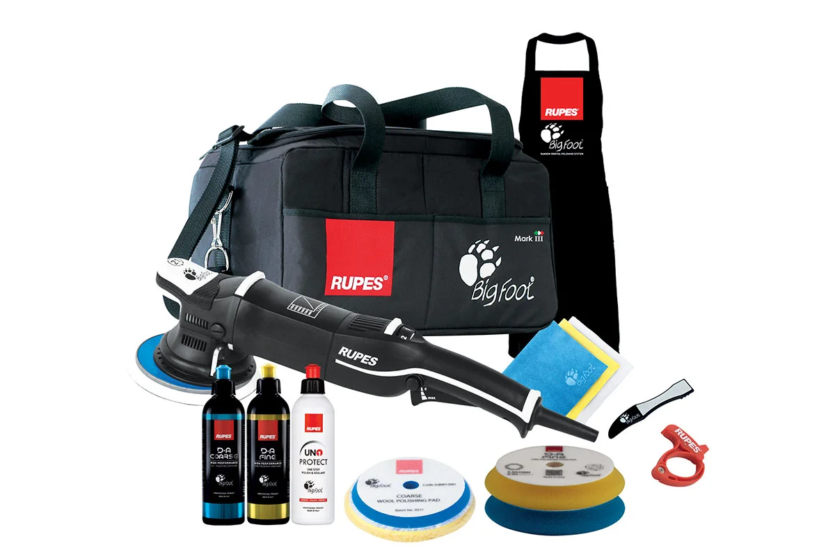 Kit DA LUXURY masina de polish orbitala RUPES Bigfoot LHR21 Mark III, 500w, taler 150mm, viteza max 4500 rot/min, orbita de 21mm