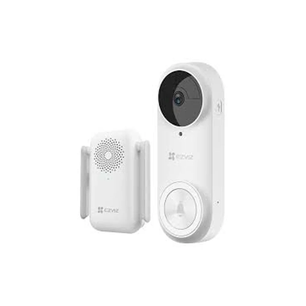 Kit sonerie video wireless Ezviz CS-DB2-A0-2C3WPB, detectie umana, 3 MP, 5200 mAh, card, 20 sonerii