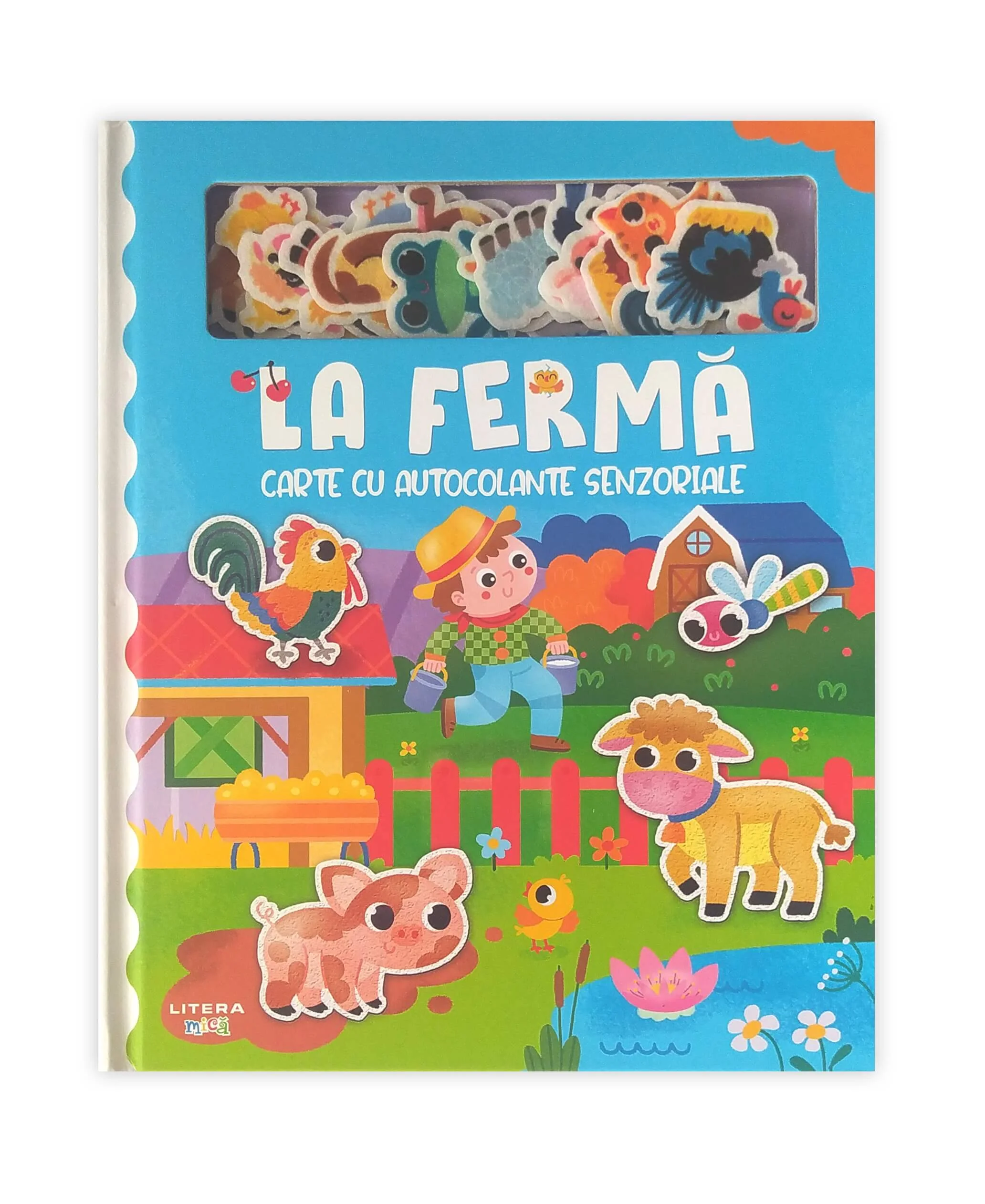 La ferma. Carte cu autocolante senzoriale