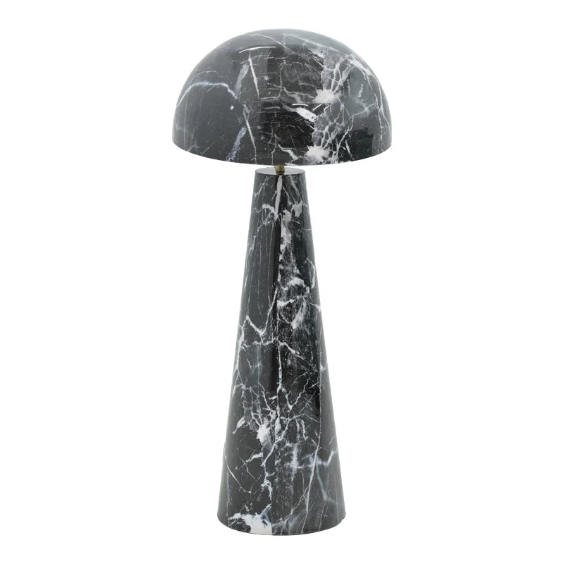 Lampa de podea Flozer  E27 marmura metal negru D36x79cm