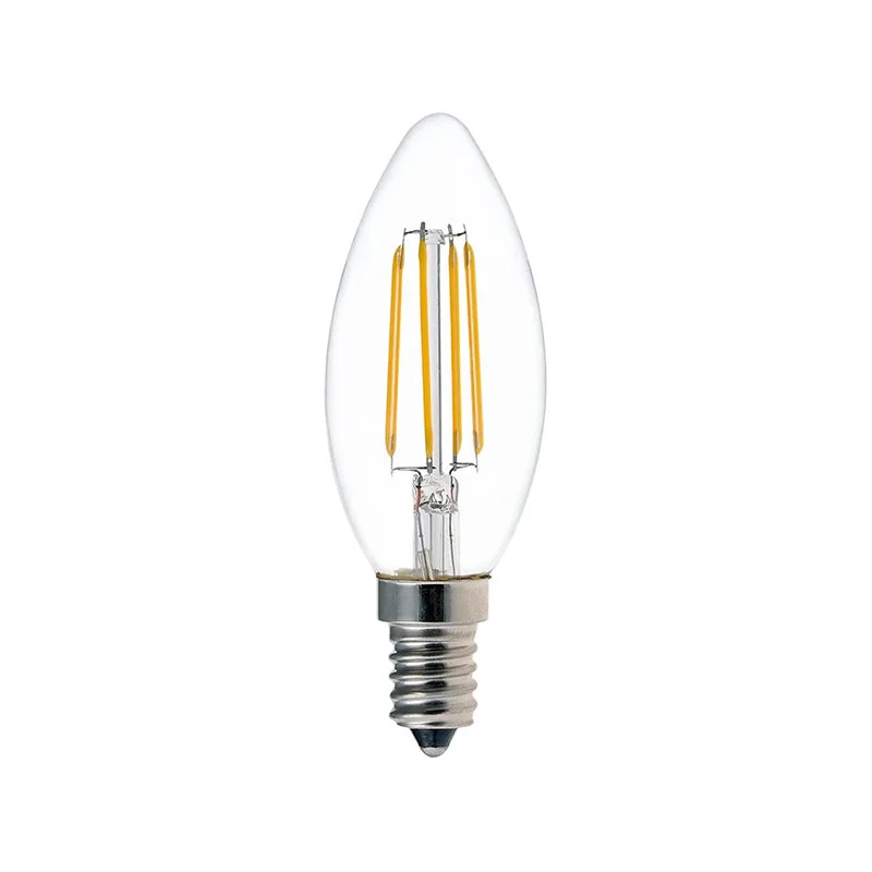 Lampa LED C35 Bec  4W 3000K E14 Transparent