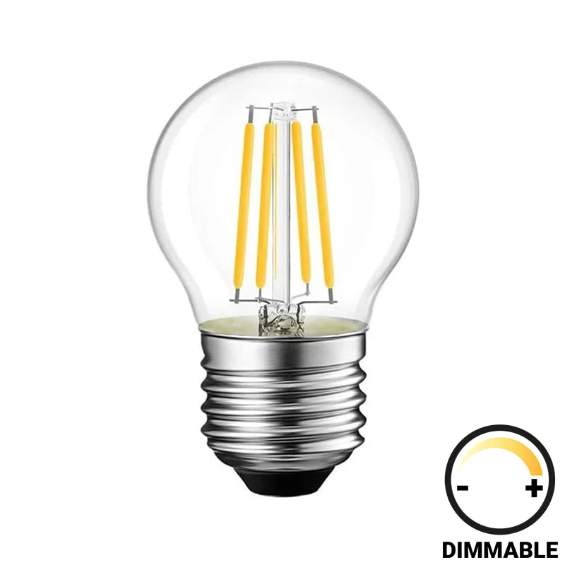Lampa LED G45 Bec  dimmabil 6W E27 Transparent