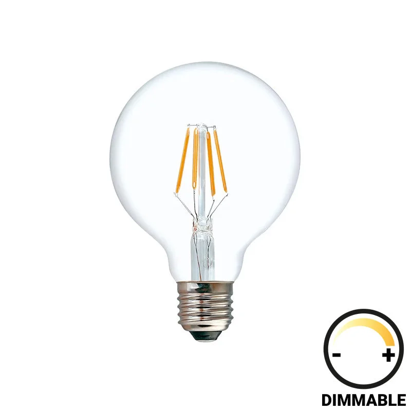 Lampa LED G95 Bec  reglabil 4W E27 200-220V Transparent