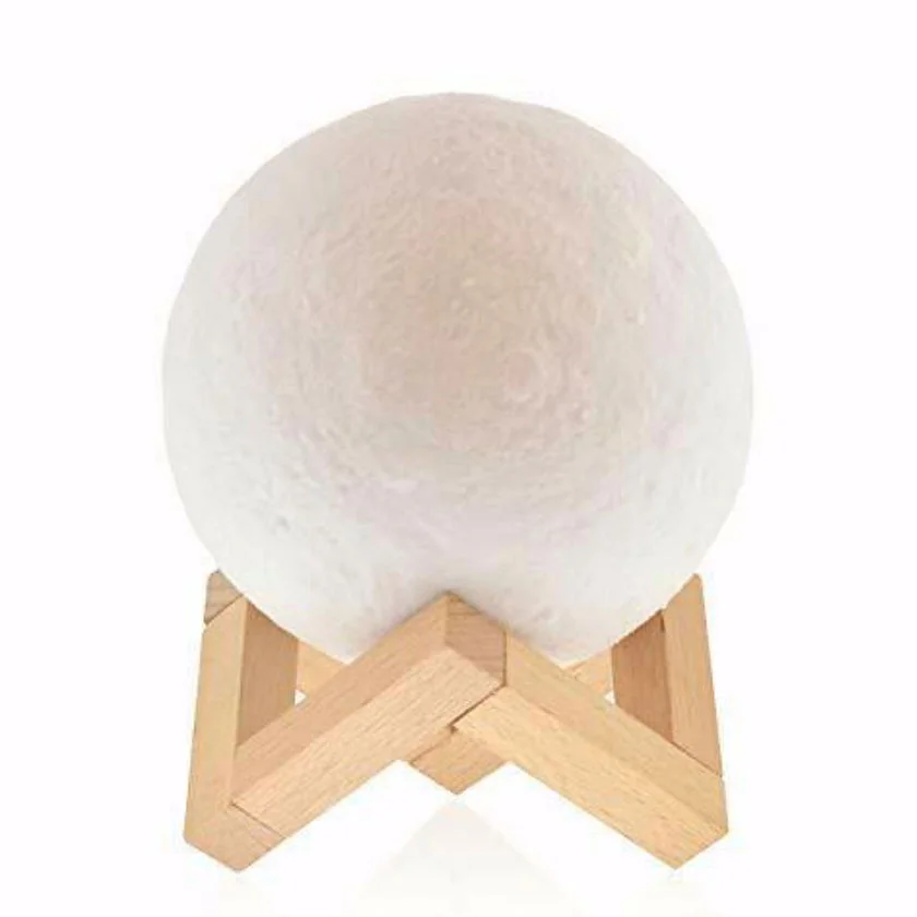 Lampa Luna 3D cu Suport din Metal 8 cm