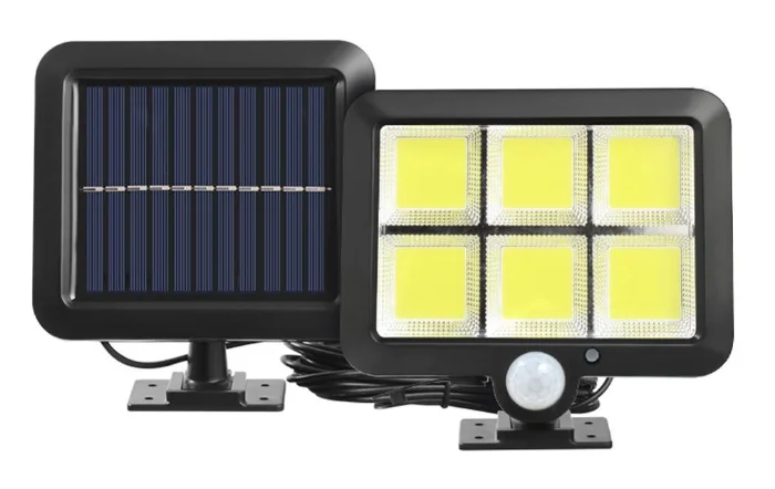 Lampa solara LED 120COB F120 senzor de miscare 40W cu 6 casete