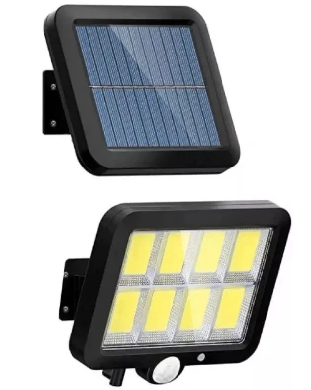 Lampa solara LED 120COB F120 senzor de miscare cu 8 casete