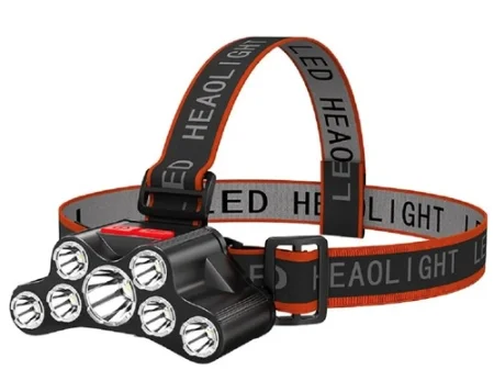 Lanterna de cap T26 cu 7 LED si 4 moduri iluminare USB