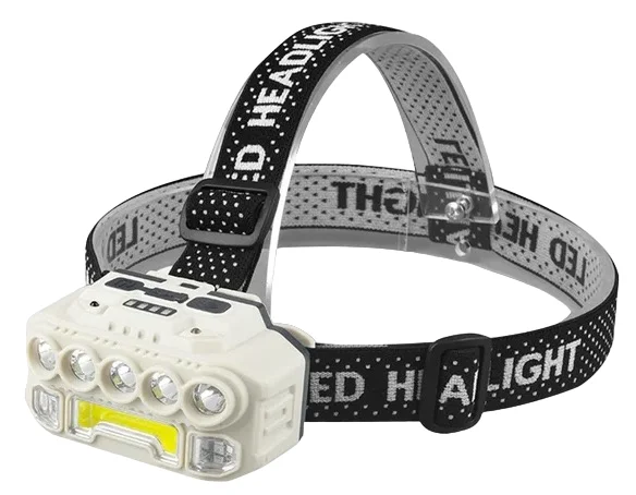 Lanterna HX-817 de cap 5LED+COB Reincarcabila prin USB IPX4