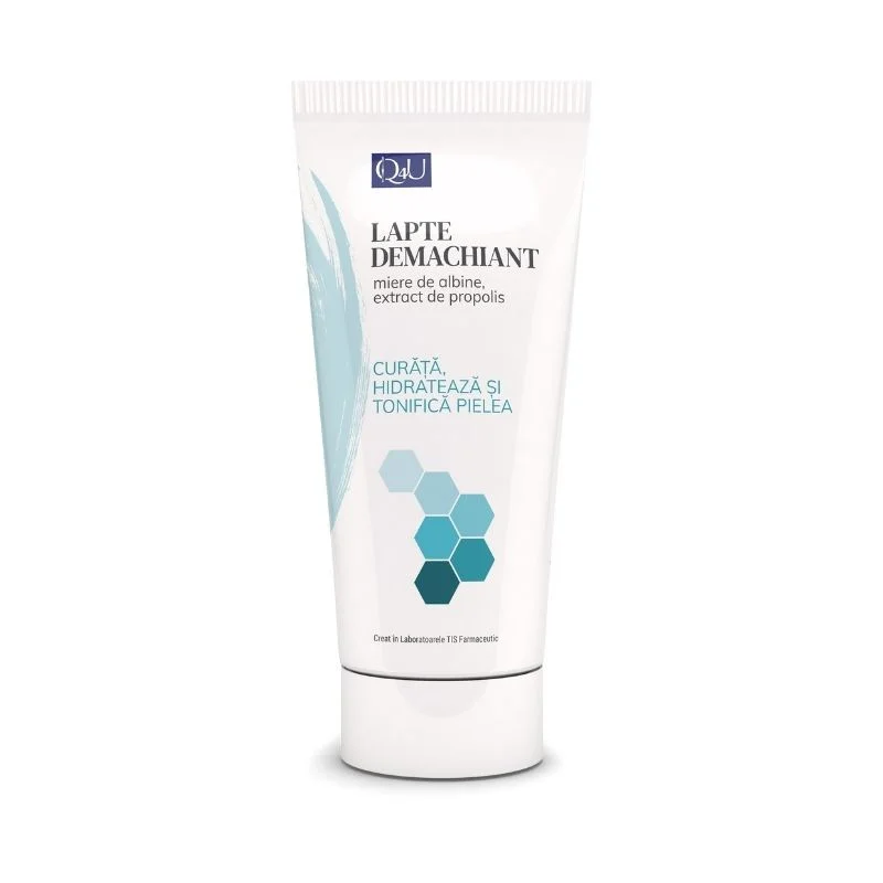 Lapte demachiant cu miere si propolis Q4U, 100 ml, Tis Farmaceutic