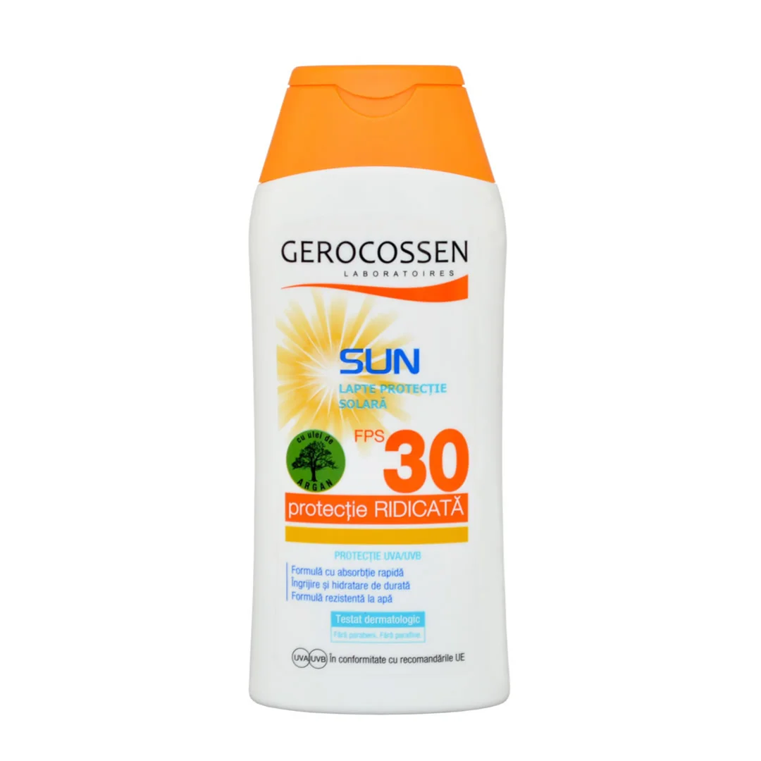 Lapte hidratant cu protectie solara SPF 30 Sun, 200 ml, Gerocossen