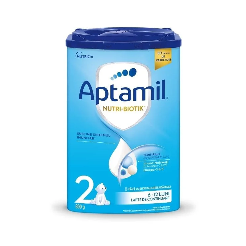 Lapte praf Nutri Biotik 2, 6-12 luni, 800 g, Aptamil