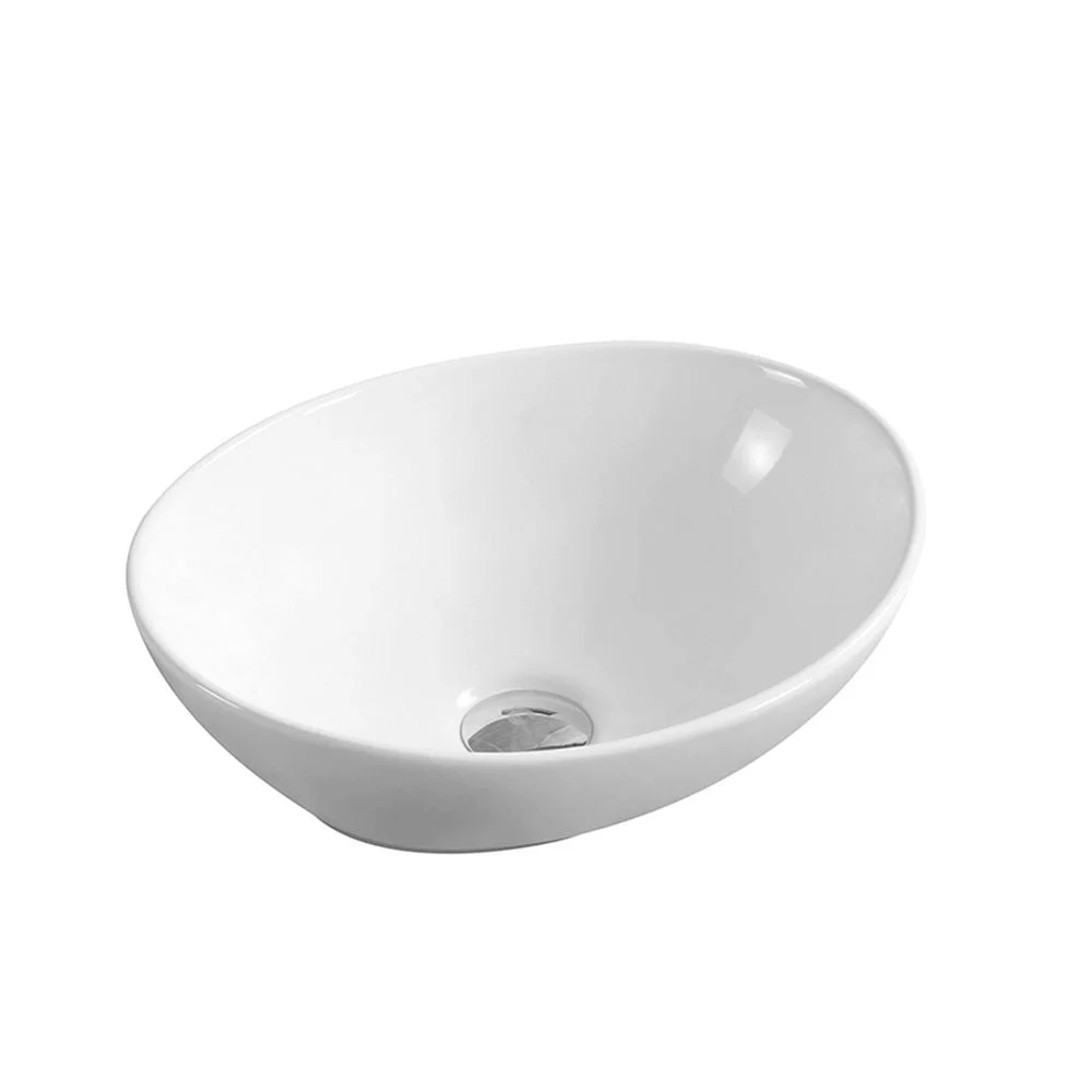 Lavoar baie mic pe blat oval Fluminia, Rio