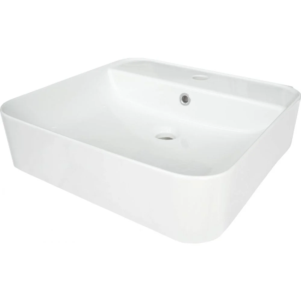 Lavoar baie suspendat alb 50 cm, dreptunghiular, Deante Hiacynt New