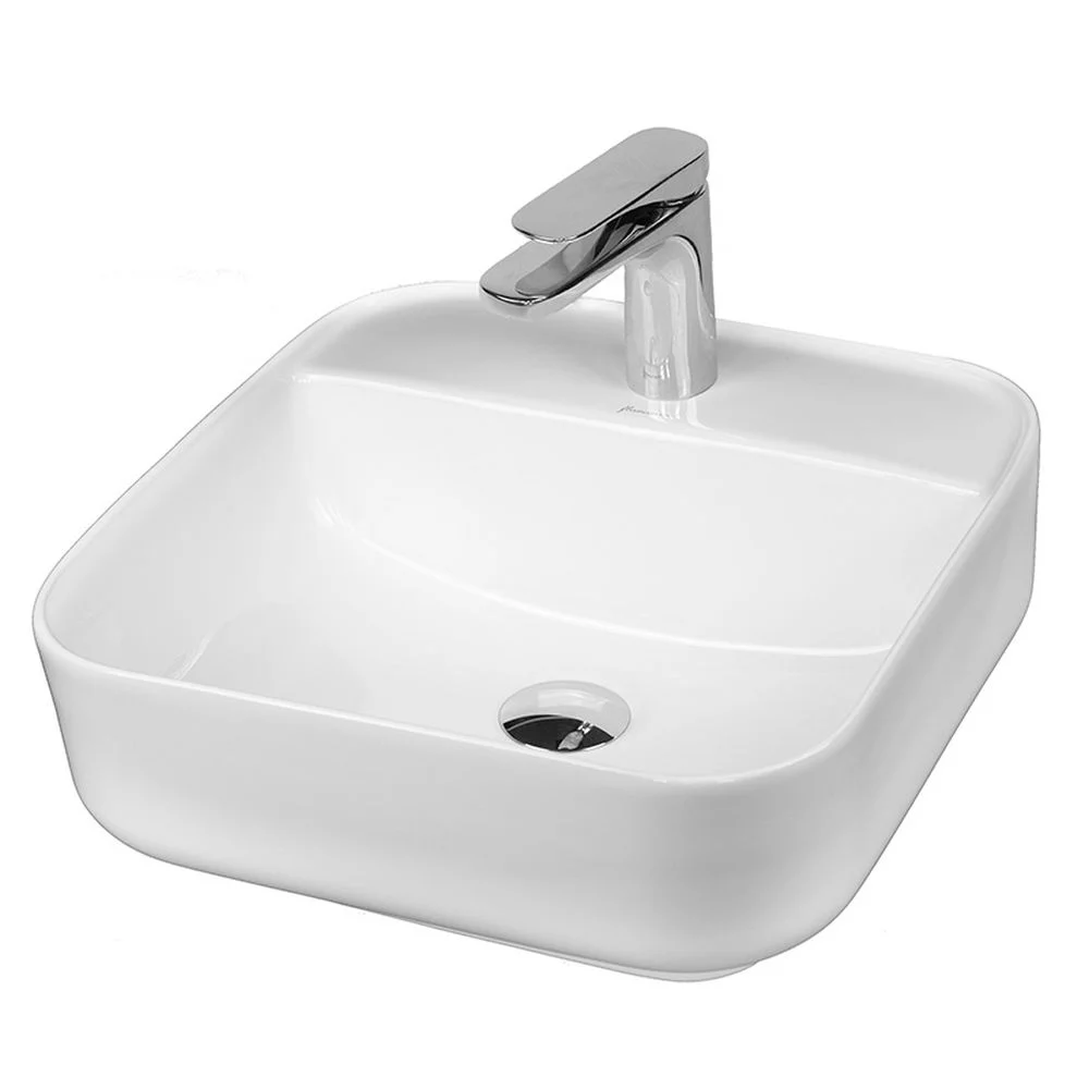 Lavoar pe blat alb, dreptunghiular, 38 cm, Fluminia Juno