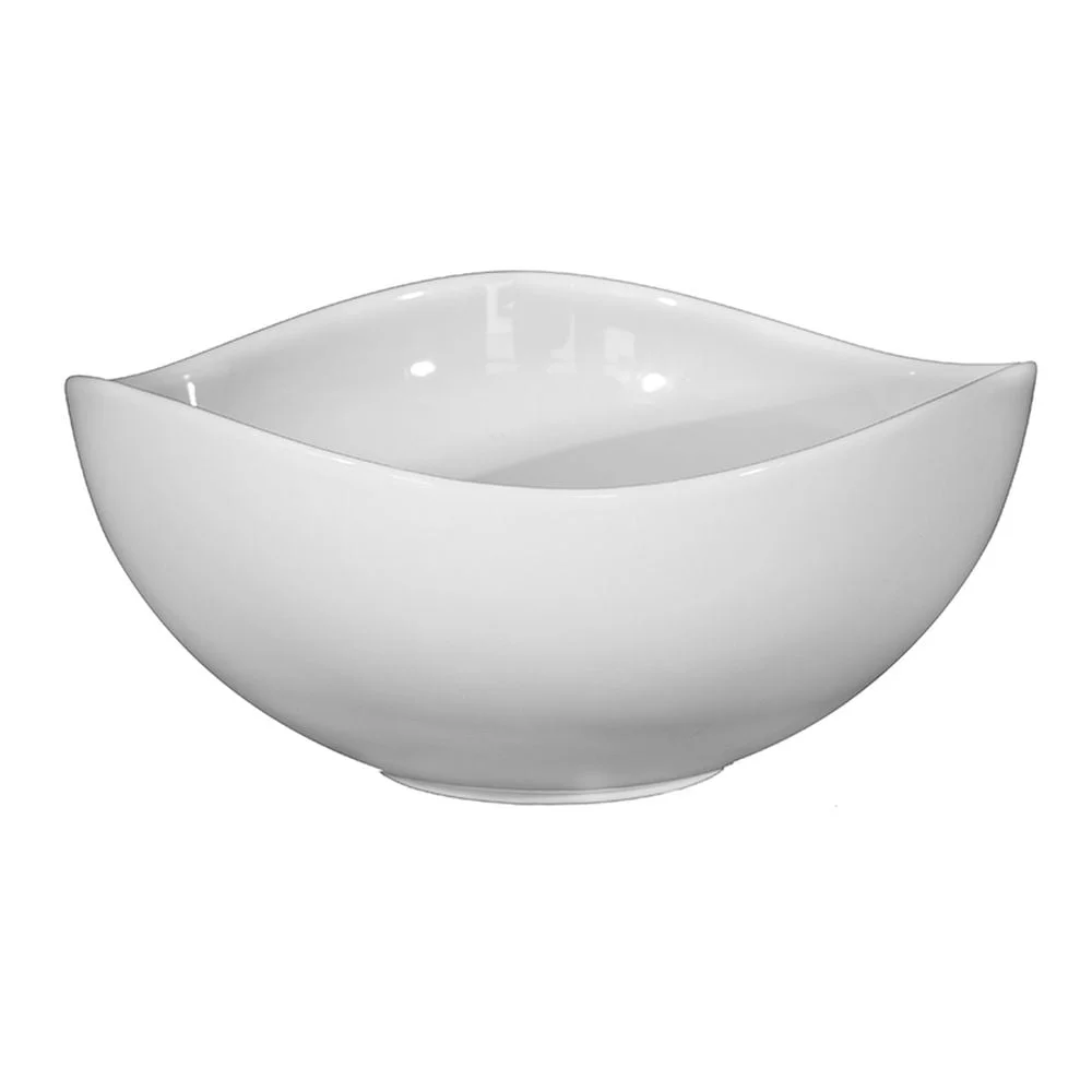 Lavoar pe blat alb lucios, asimetric, 38,5 cm, Fluminia Aloe