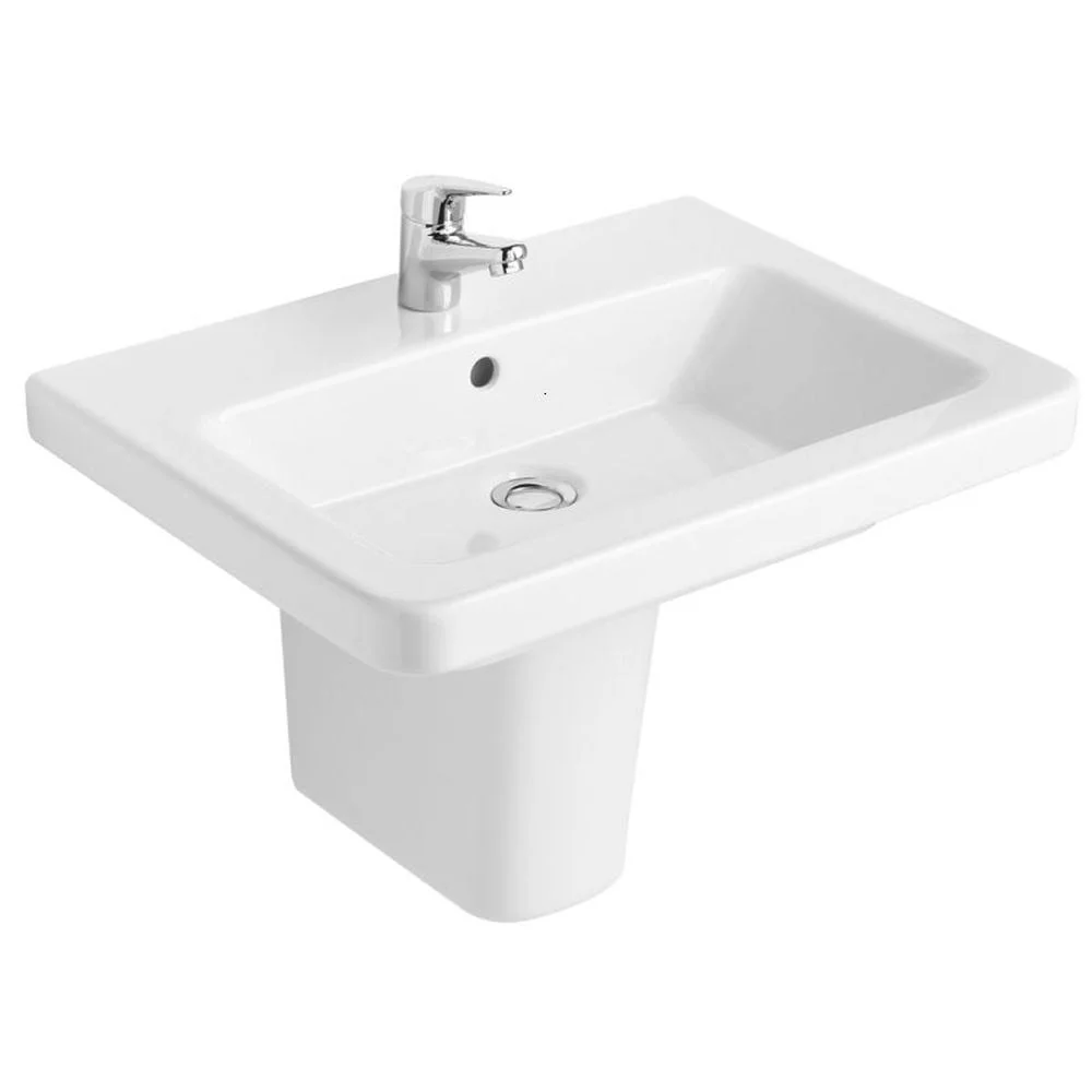 Lavoar suspendat alb 60 cm, dreptunghiular, Gala Street Square