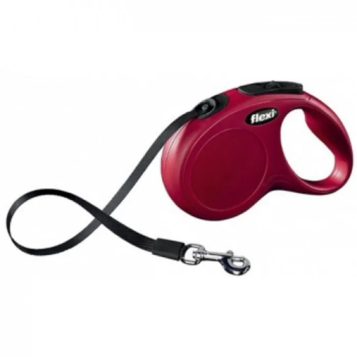 Lesa pentru caini Flexi New Classic Banda M 5M Rosu