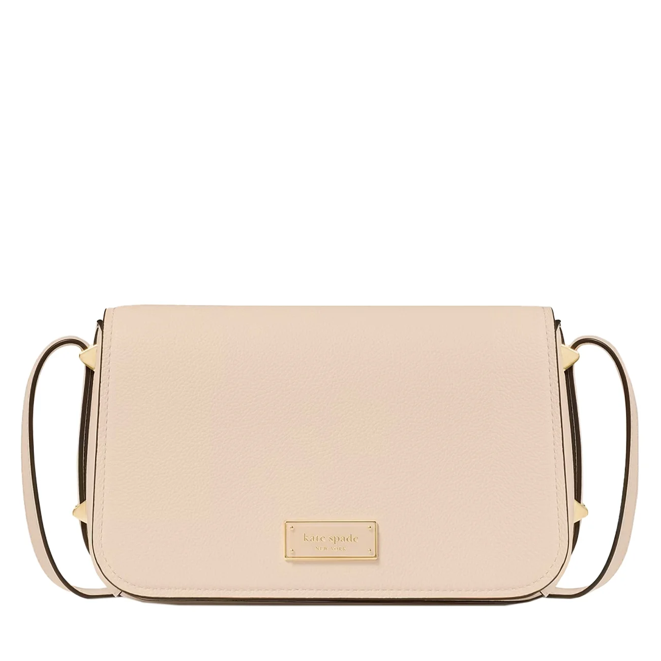 Liv pebbled leather crossbody milk glass