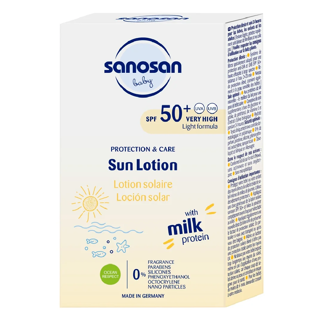 Lotiune pentru copii cu protectie solara SPF50+, 100 ml, Sanosan
