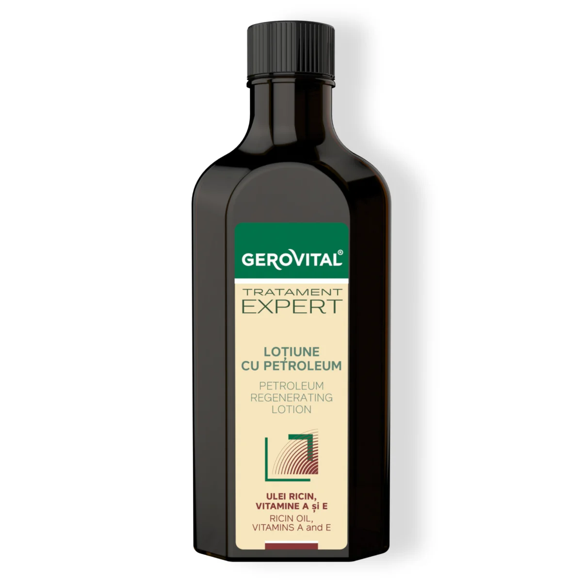 Loțiune Regenerantă Cu Petroleum Pentru Păr Degradat și Subțire, Gerovital Tratament Expert, 100 Ml