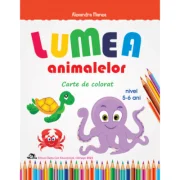 Lumea animalelor. Carte de colorat 5-6 ani
